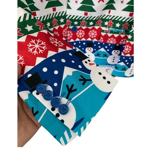 OppoSuits Men's Festive Holiday Ugly Blazer Jacket Snowman NWOT Size L 42-44 - Picture 11 of 13